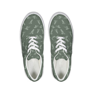 KuL Jays Lace Up Canvas Shoe - Olive
