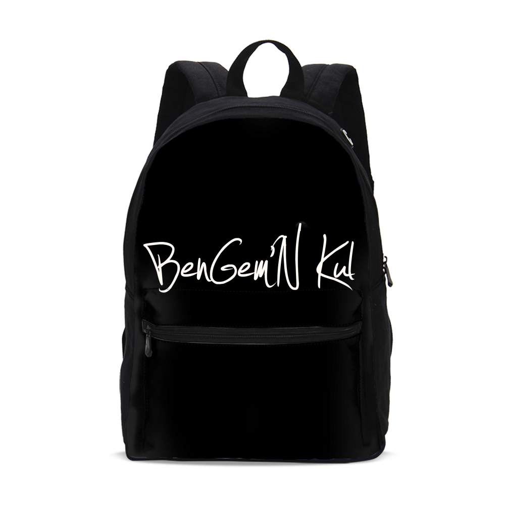 Ben KuL Black Small Canvas Backpack
